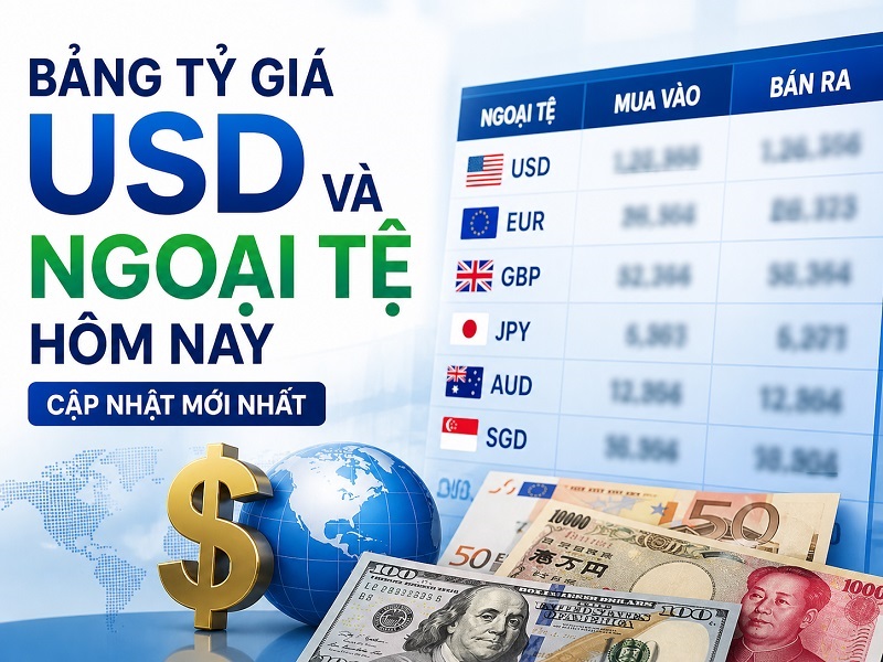 Bảng tỷ giá USD và ngoại tệ hôm nay